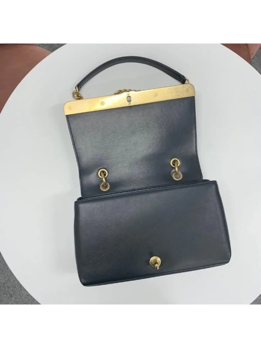 Chanel Chez Blanc CC Logo Stitch Turnlock Shoulder